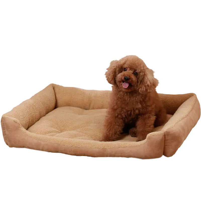 Golden Dog Bed Made With Soft, High-Quality Cloth