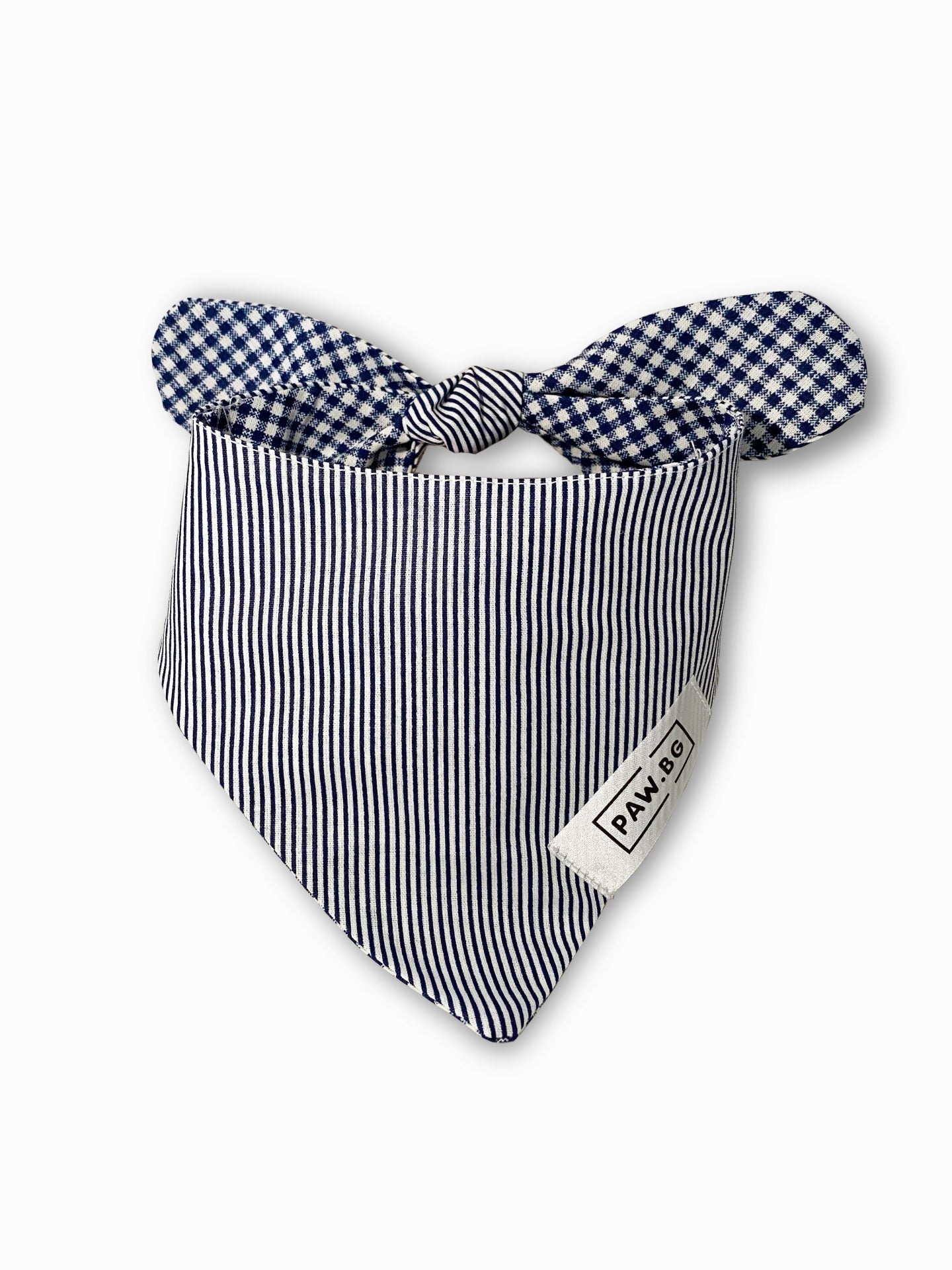 Hand-made Dog Bandana by Paw.BG (Stripes BW)