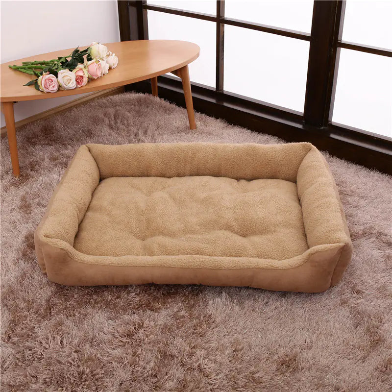 Golden Dog Bed Made With Soft, High-Quality Cloth