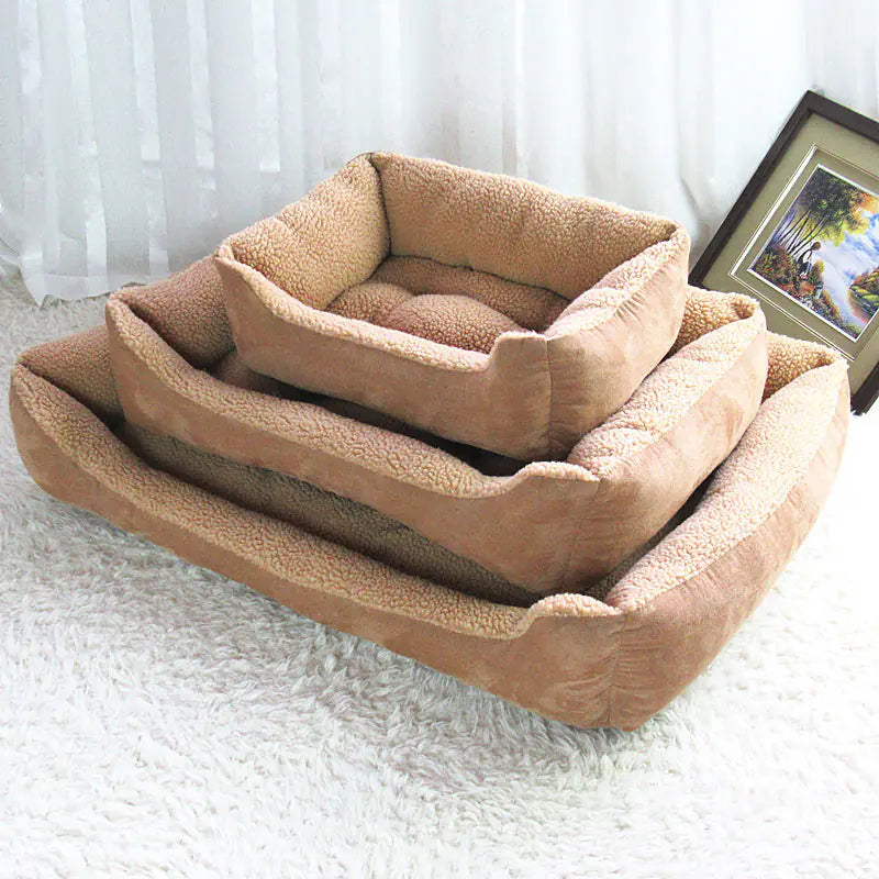 Golden Dog Bed Made With Soft, High-Quality Cloth