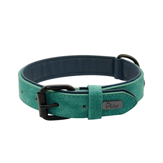 Leather Dog Collar Soft Padded Pet Collar for Small Medium Large Dogs Collars Collar Perro Pitbull Labrador German Shepherd