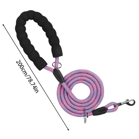 Portable Dog Lead Colorful Portable Pet Lead 2M Outdoor Dog Supplies Multipurpose Pet Accessories for Walking Hiking Training