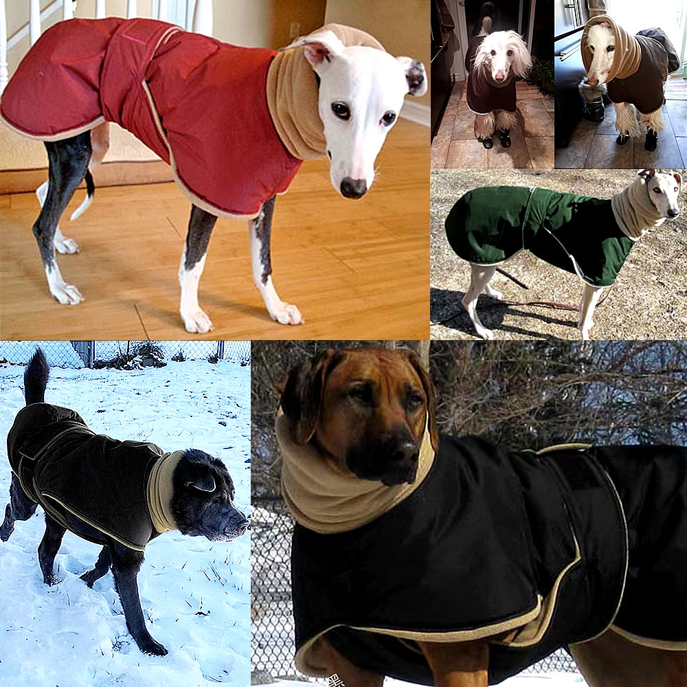 Winter Warm Pet Dog Clothes Waterproof Dog Jacket for Medium Large Dogs Thick Dogs Clothing Coat Greyhound Wolfhound Shepherd