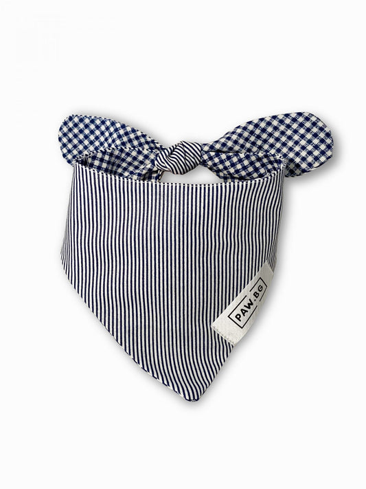 Hand-made Dog Bandana by Paw.BG (Stripes BW)