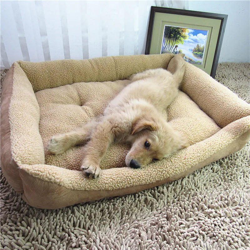 Golden Dog Bed Made With Soft, High-Quality Cloth