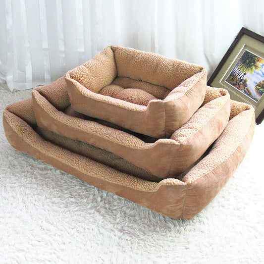 Golden Dog Bed Made With Soft, High-Quality Cloth